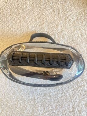 NWT Black Clear Football Crossbody Stadium Approved Bag